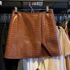 Motel Rocks Wren Croc Skirt